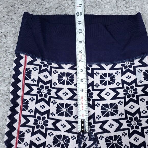 READ Free People Movement Women's Myoko Jacquard Base Leggings Size M/L Navy - Picture 11 of 12